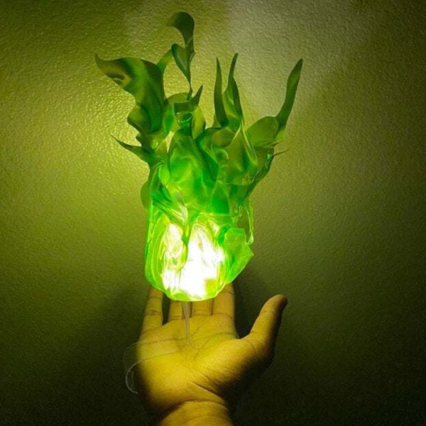 Halloween flytande eldklot rekvisita kreativ 3D dekor prydnad green