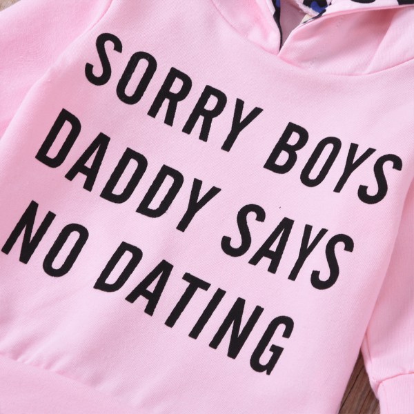 Barn Flickor Print Sweatshirt Kostym Långärmad + Byxor + rosett pink 70cm