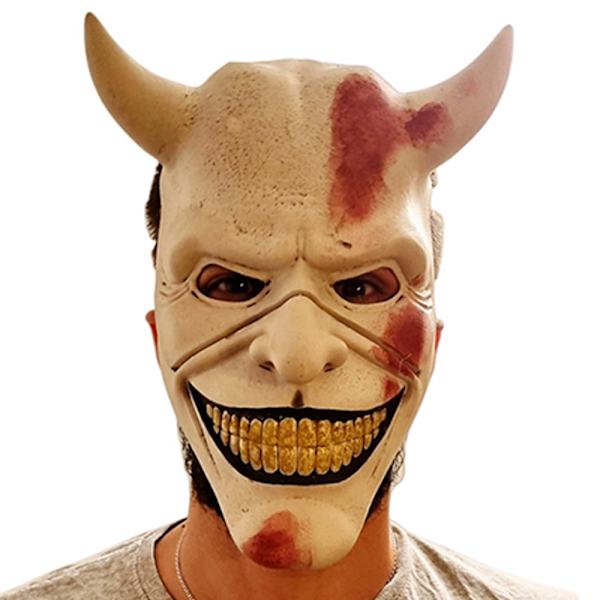 Skräckmask Kostym Film Halloween Cosplay Maskerad Rekvisita white