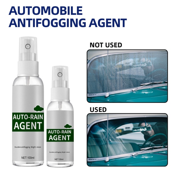 Bilglas Anti-fog Regnbeständig Medel Glasrengöring - Vattentät blue 100ml