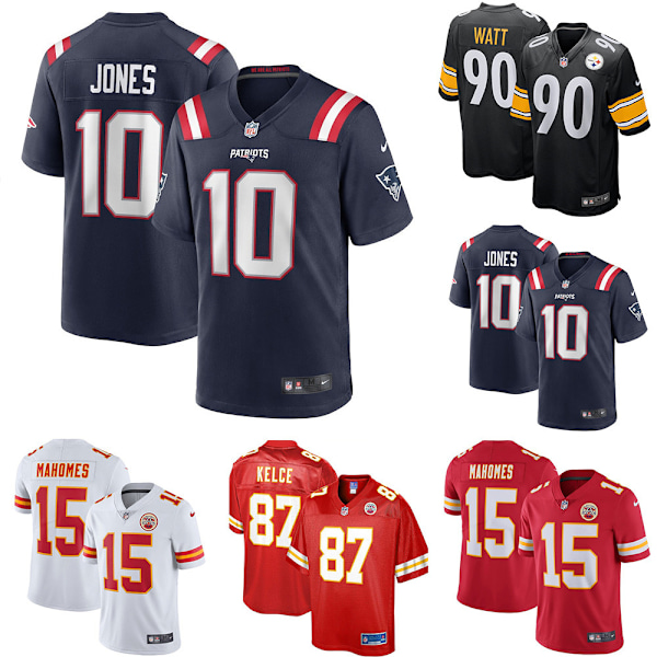 Kansas City Chiefs Tröja Herr NFL Amerikansk Fotboll T-shirt Topp E XL