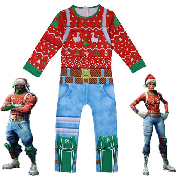 Barn Jumpsuit Halloween Jul Ranger Cosplay Kostym 150cm