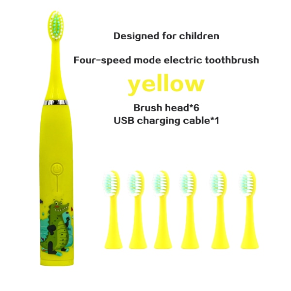6-huvud USB laddning Elektrisk tandborste kid 4d24 | Fyndiq