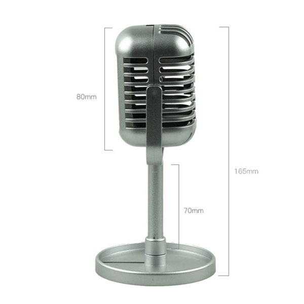 Mikrofon modell rekvisita prydnad vintage stil scen bordsdekor silvery