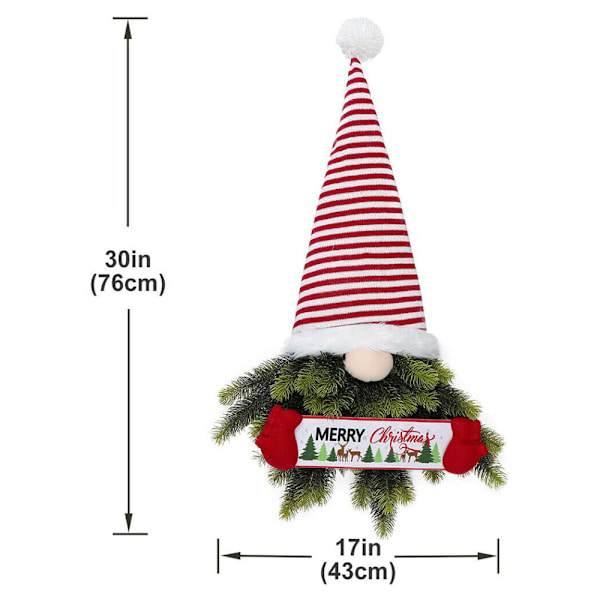 Julkrans Hänge Plysch Tomte Docka Hängande Prydnad Dekor