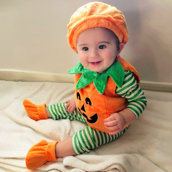 Nyfödd baby pojke pumpa kostym Romper klänning hatt outfit 100cm 12d2 |  100cm | Fyndiq
