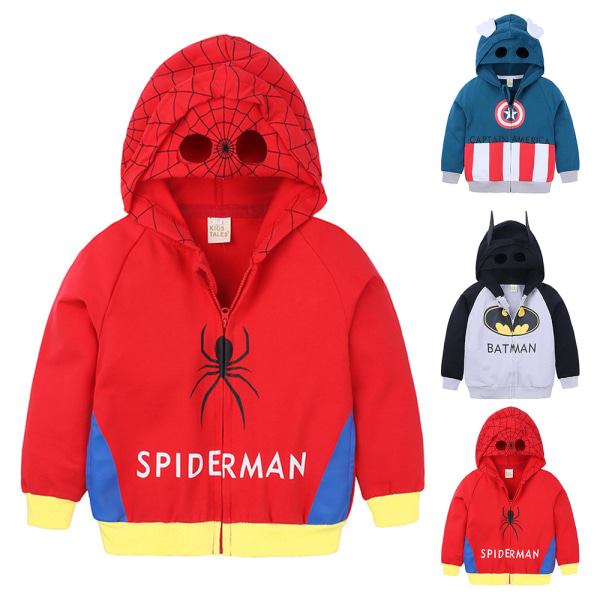 Barn Superhjälte Sweatshirt Huvtröja Byxor Spårkostym Outfit 1 100cm