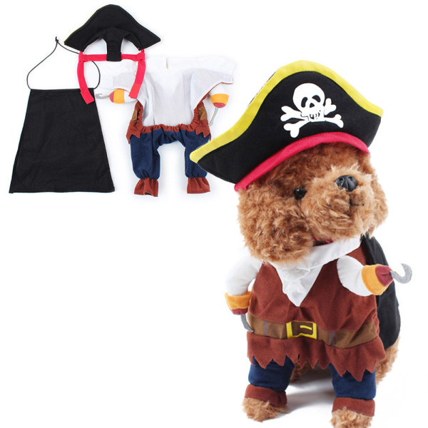 Halloween Husdjur Hund Katt Piratkläder Suite Caribbean Cosplay XL