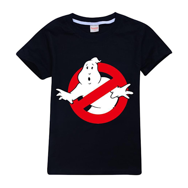 Barn Pojkar Flickor Ghostbusters Tryck T-shirt Sommar Casual Sport Kortärmad Tee Black 130cm