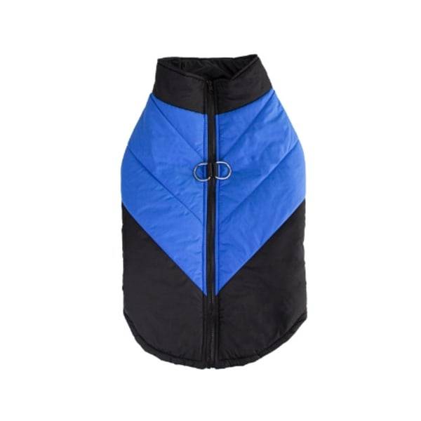 Vattentät varma hundkläder för vinterkappa för husdjur Jacka husdjursväst black blue 4XL