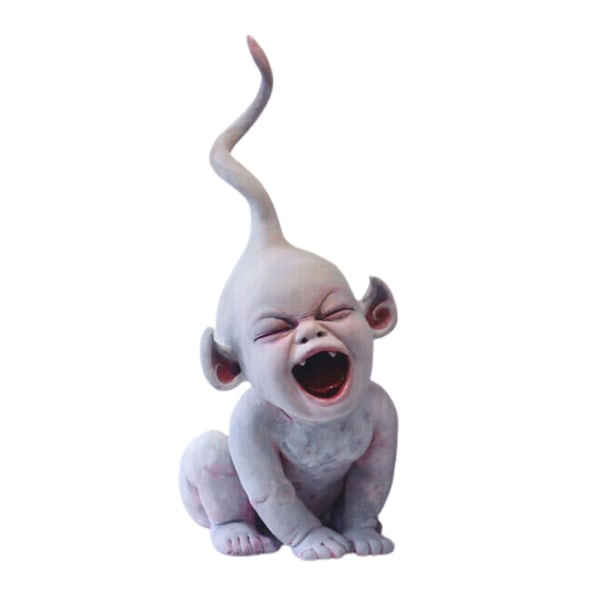 Halloween Spökhusdocka Zombie Baby Resin Staty Hus Dekor Present A