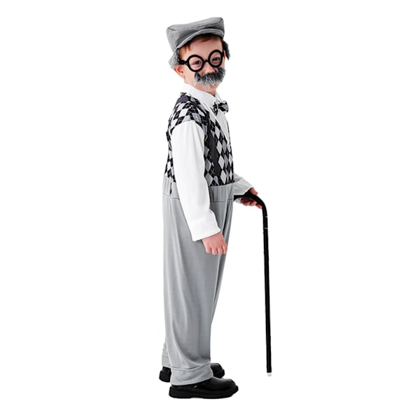 Pojkar Den Äldre Farfar Cosplay Kostymer Barnens Dag Scen grey XS