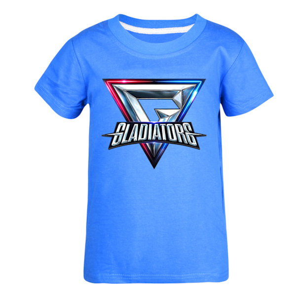 GLADIATORS Pojkar T-shirt Tecknade Toppar Tee Barn Pojkar Flickor T-shirts Barnkläder Sommar Kortärmad Dark Blue 140cm