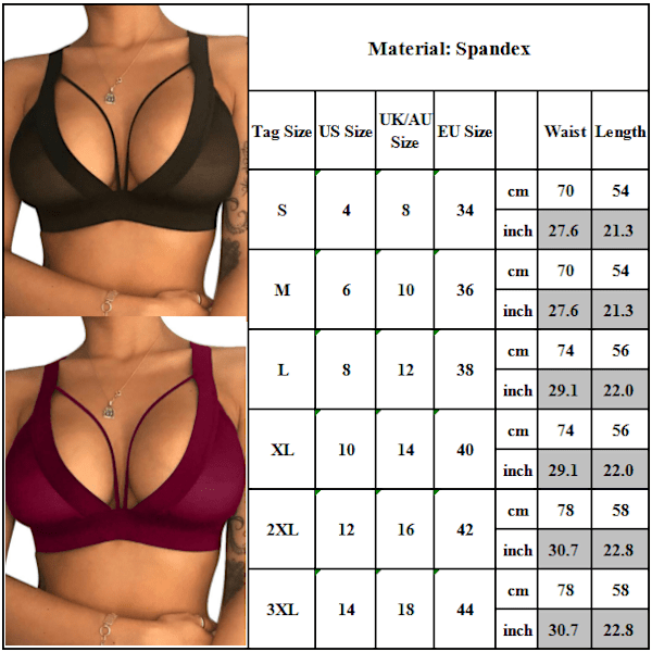 Kvinnors sexiga underkläder yoga push up sport bh toppar underkläder bule M