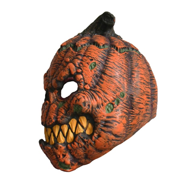 Pumpa helhuvudskallemask med Moving Jaw Halloween Cosplay