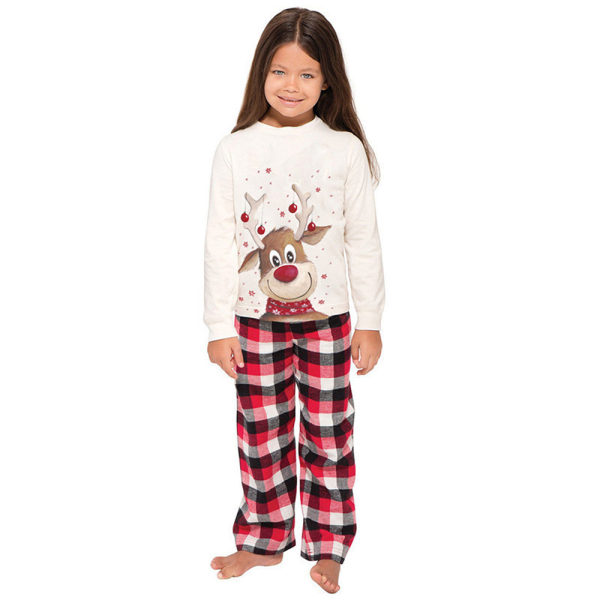 Jul Långärmad T-shirt & Byxor Inomhusfest Familj Pyjamas child 5T