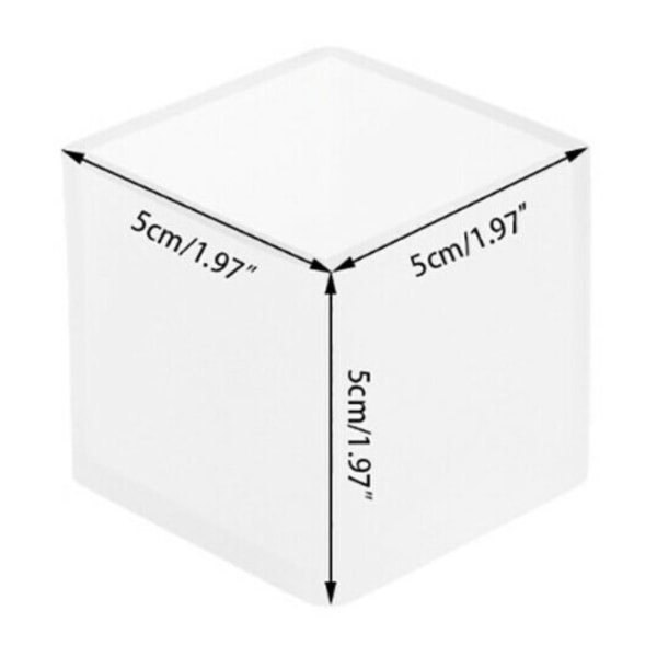 Kubikhartsform i silikon för prydnader - Användbar fyrkantig form i kristallharts 50*50*50mm