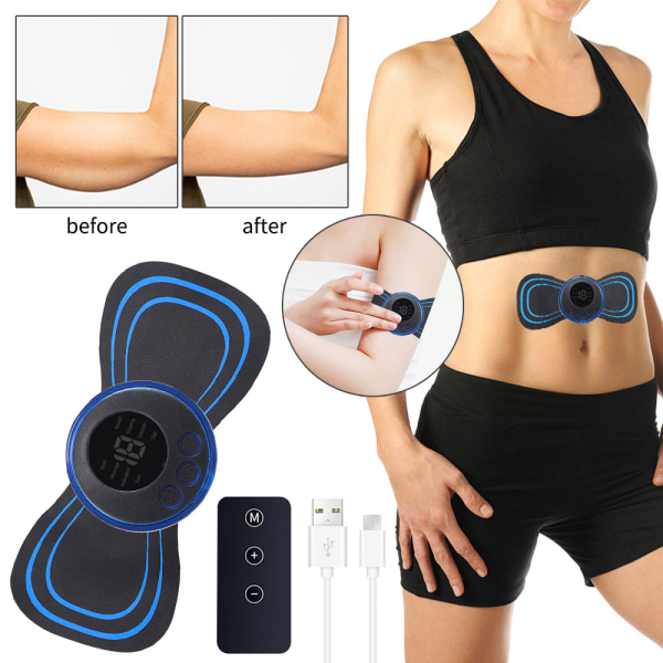 Bärbar Mini Elektrisk Nack Massager Stimulator Smärtlindring Kit
