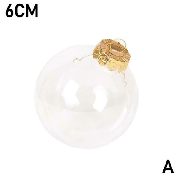 Klar plastkula julgranskula fyllbar julgransprydnad juldekoration gold 6cm