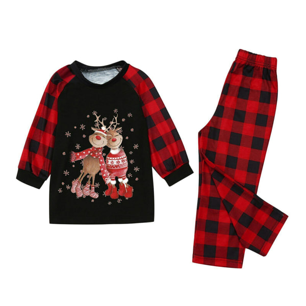 Julfamilj Matchande Julnattkläder Pyjamas PJs Set Festlig Kid 90cm