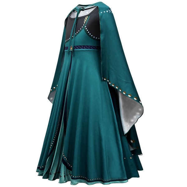 Princess Anna dress kjol - Kid Costume - tjej kjol - Prince green 120cm