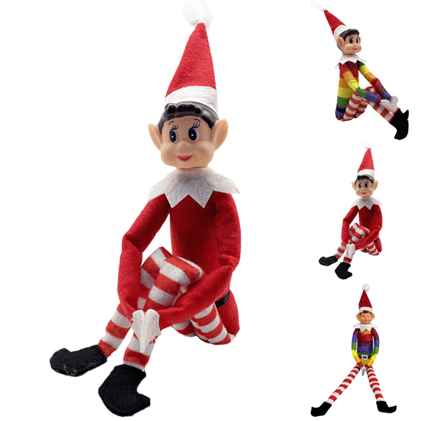 Christmas ELF Doll Xmas Long Legged Doll Ornament Nyårspresent C 40*8cm