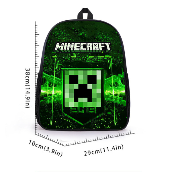 Pojkar Flickryggsäck Minecraft ryggsäck skolmatsäck