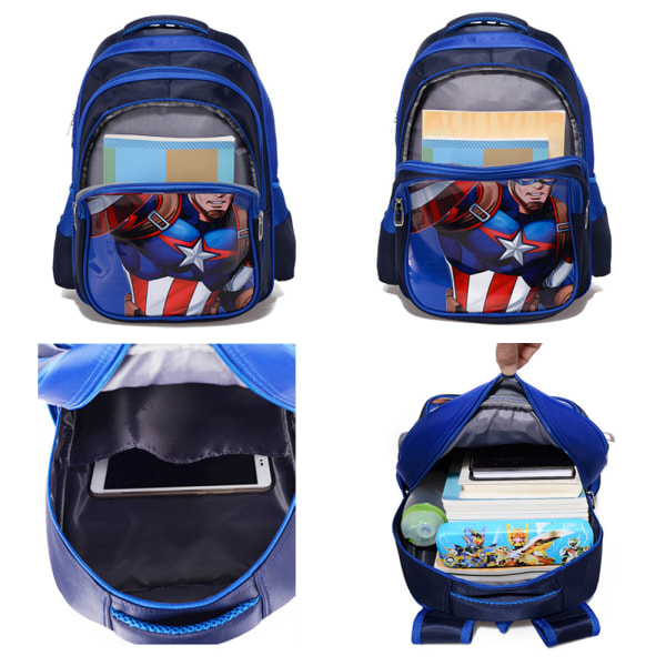 Barn Pojkar Ryggsäck Spider-man Iron-man Primary School Bag Iron Man