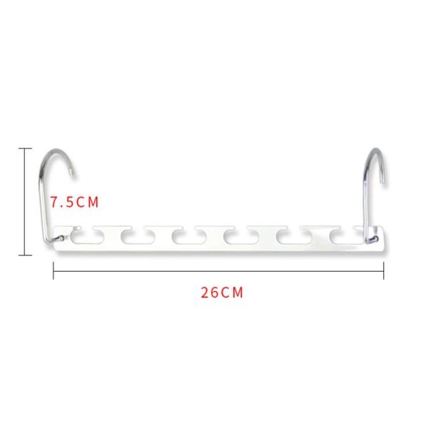6st utrymmesspara hängare med krok 6-håls organizer 6PCS