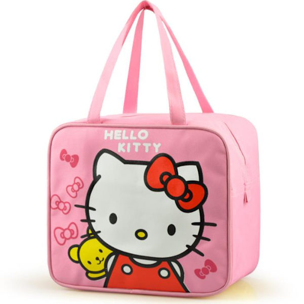Katie Cat Mjukisolerad Lunchlåda för Pojkar och Flickor Pink Bear