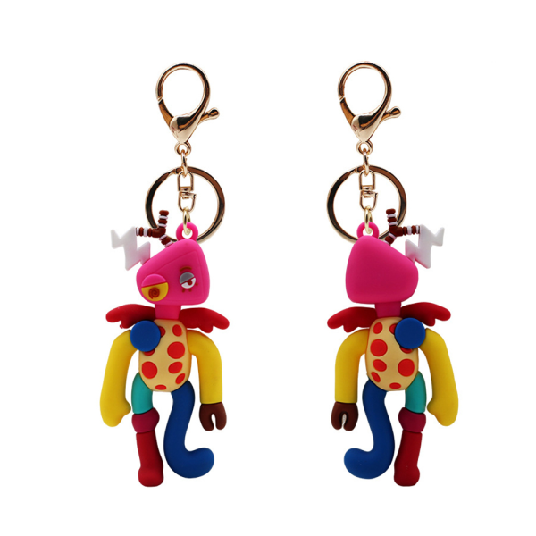 The Amazing Digital Circus Keychain Joker Rabbit Pendant Keyring Bag Decor Gift E