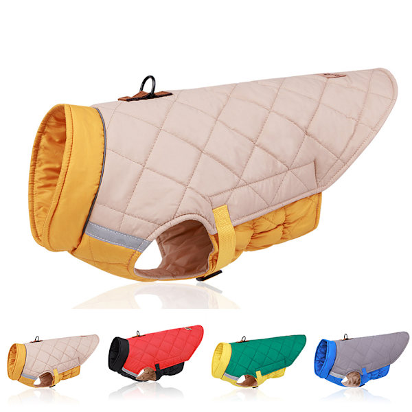 Vinter Bomull Husdjur Hundkläder Varma Valp Rock Vinterjacka cream-colored XL