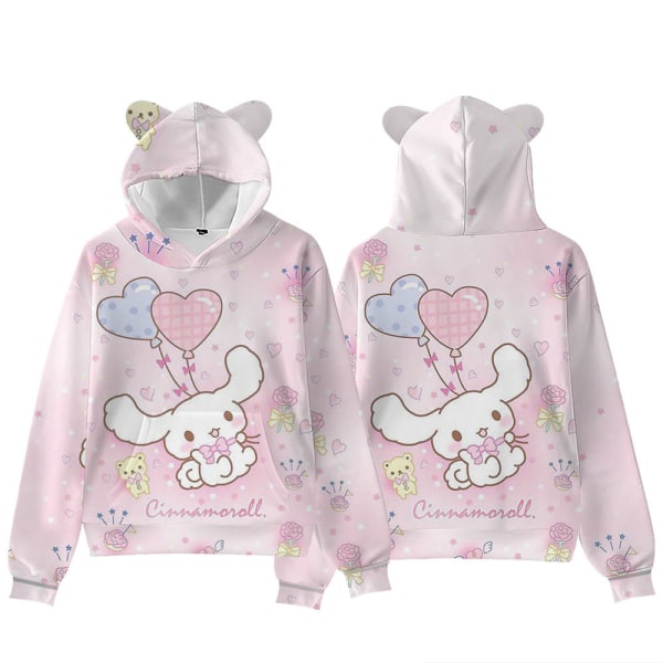 Womens Girls Cinnamoroll Hoodie Sweatshirt Pullover Hooded Tops Casual Jumper A XL