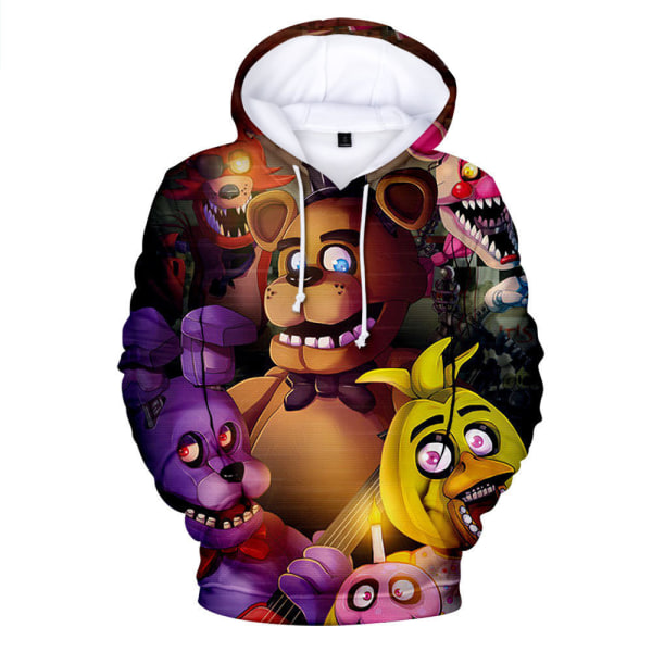 Barn Vuxen Fem nätter hos Freddys 3D-tröja med huva B 120cm