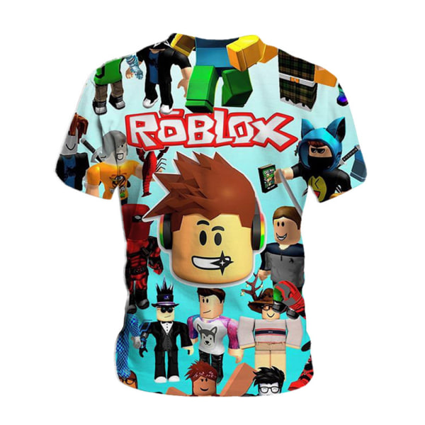 Roblox Kids Boys 3D T-shirt kortärmad Casual Top Game Present A 130cm
