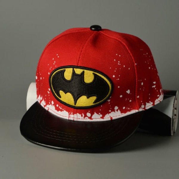 Barn Flicka Pojke Tecknad Keps Hatt Batman Baseball Cap Utomhushatt red