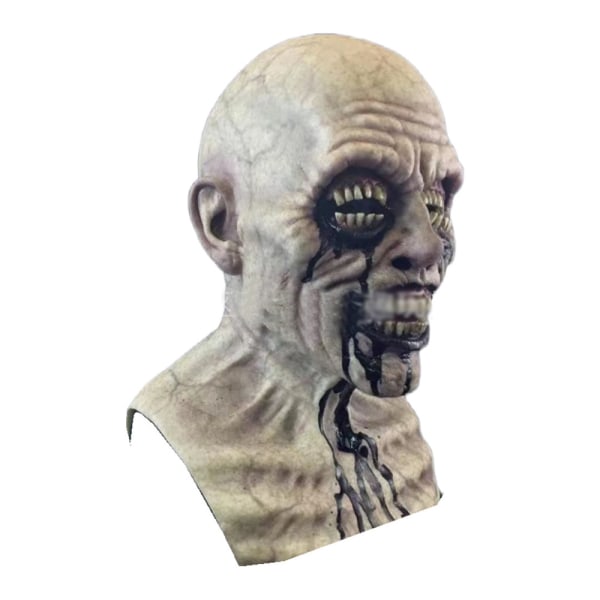 Mänsklig huvudmask Halloween skräckmask Cosplay kostymmask B