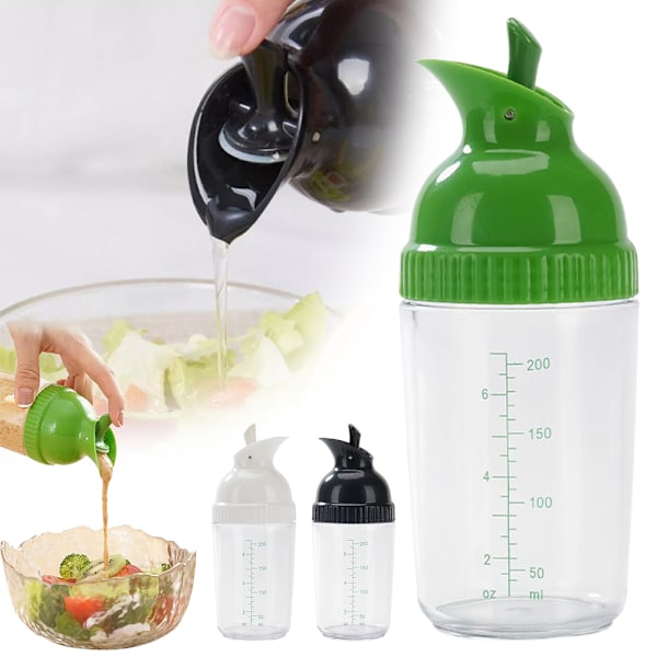 200 ml salladsdressingbehållare läcksäker salladsdressingburk kryddflaska White