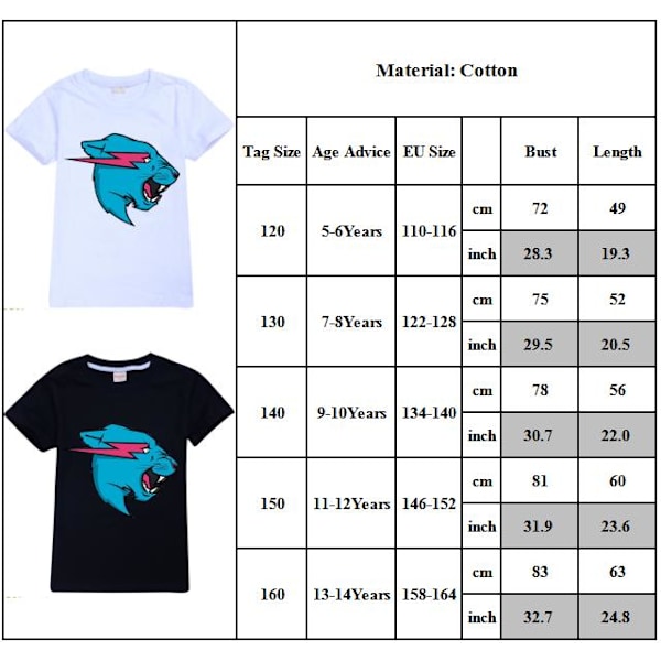 T-shirt för pojkar, tecknade toppar, barn pojkar flickor T-shirts, barnkläder, sommar kortärmad Red 140cm