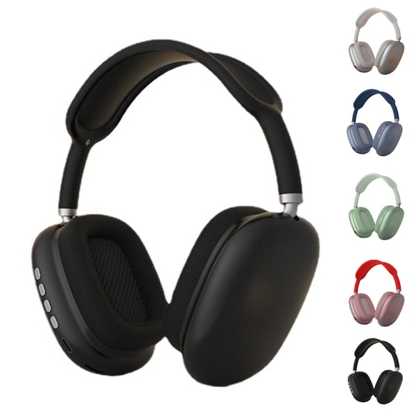 P9 trådlös hörlurar Bluetooth hörlurar brusreducerande över örat Stereo Sport black