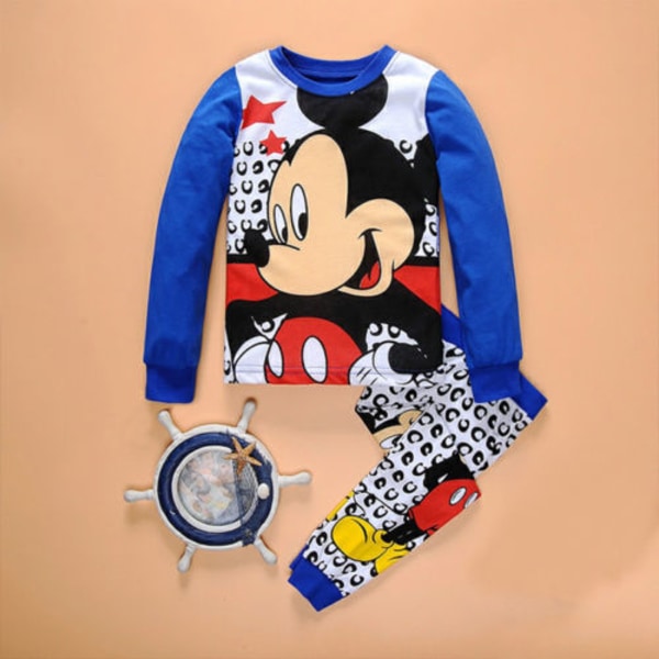 Barn Baby Mickey Minnie Mouse Pyjamas Sovmundering Nattkläder Set #1 130cm