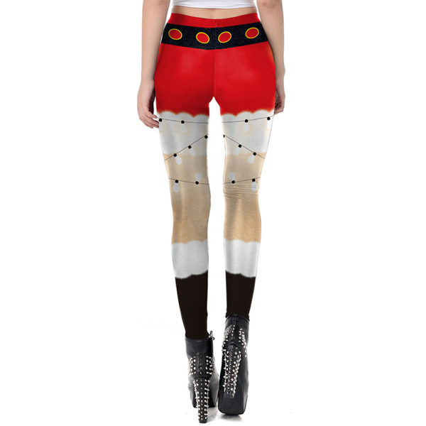 Kvinnors Jul Hjort 3D Print Leggings Byxor Jul Strumpbyxor A M