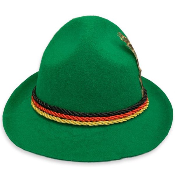 Tyrolean Trachten Hat Bavaria Fedora Cap Cosplay Kostym för män green