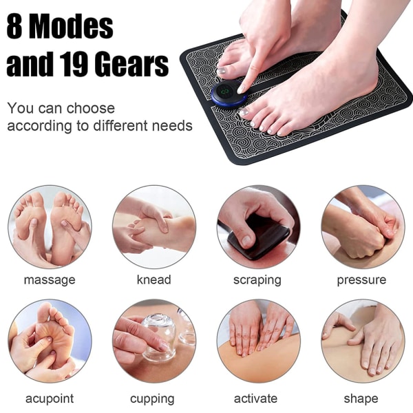 Remote Massage Foot Pad Pro Physiotherapy Massagematta Portable