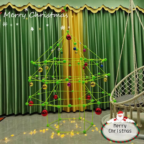 Barn Byggsats DIY Julgran Tillverkning Set Leksak Spel Present