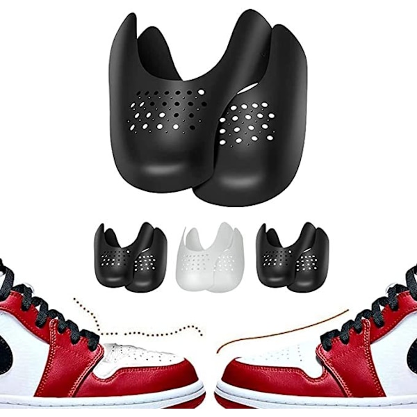 1 par sneaker shield rynkskydd fotvalv skydd white 35-39