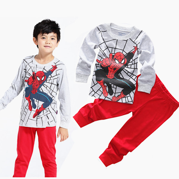 Spider-Man Pyjamas för Pojkar Barn Flickor 2-dels Set Långärmad Tryckt Topp+ Byxor Tryckta Kläder Pyjamas & Vardagskläder Barnpresent #10 100cm
