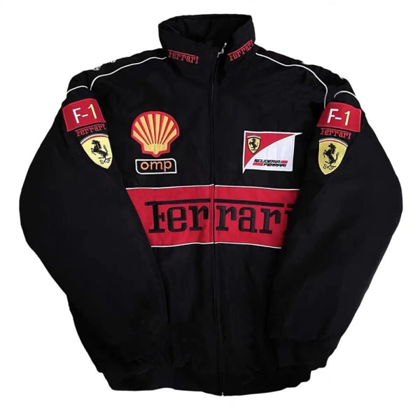 Herr F1 Team Racing Ferrari Jacka Broderi Retro Stil Överdelar A 2XL