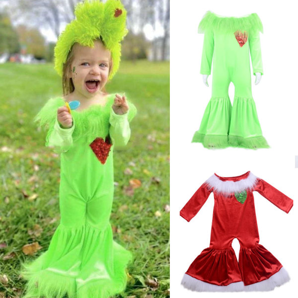 Jul Baby Jumpsuit Cosplay Jul Performance Kostym red 110cm