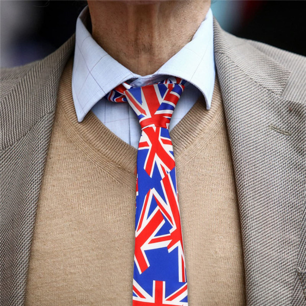 Union Jack Tie Coronation Dekorationer Slipsar för män slipsar